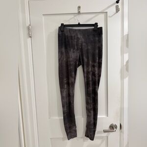 Michael Stars multi gray tie dye waffle knit leggings